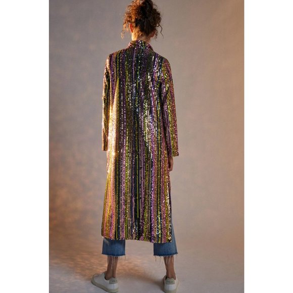 Anthropologie Vilagallo Anita Sequined Duster Jacket - Picture 4 of 11